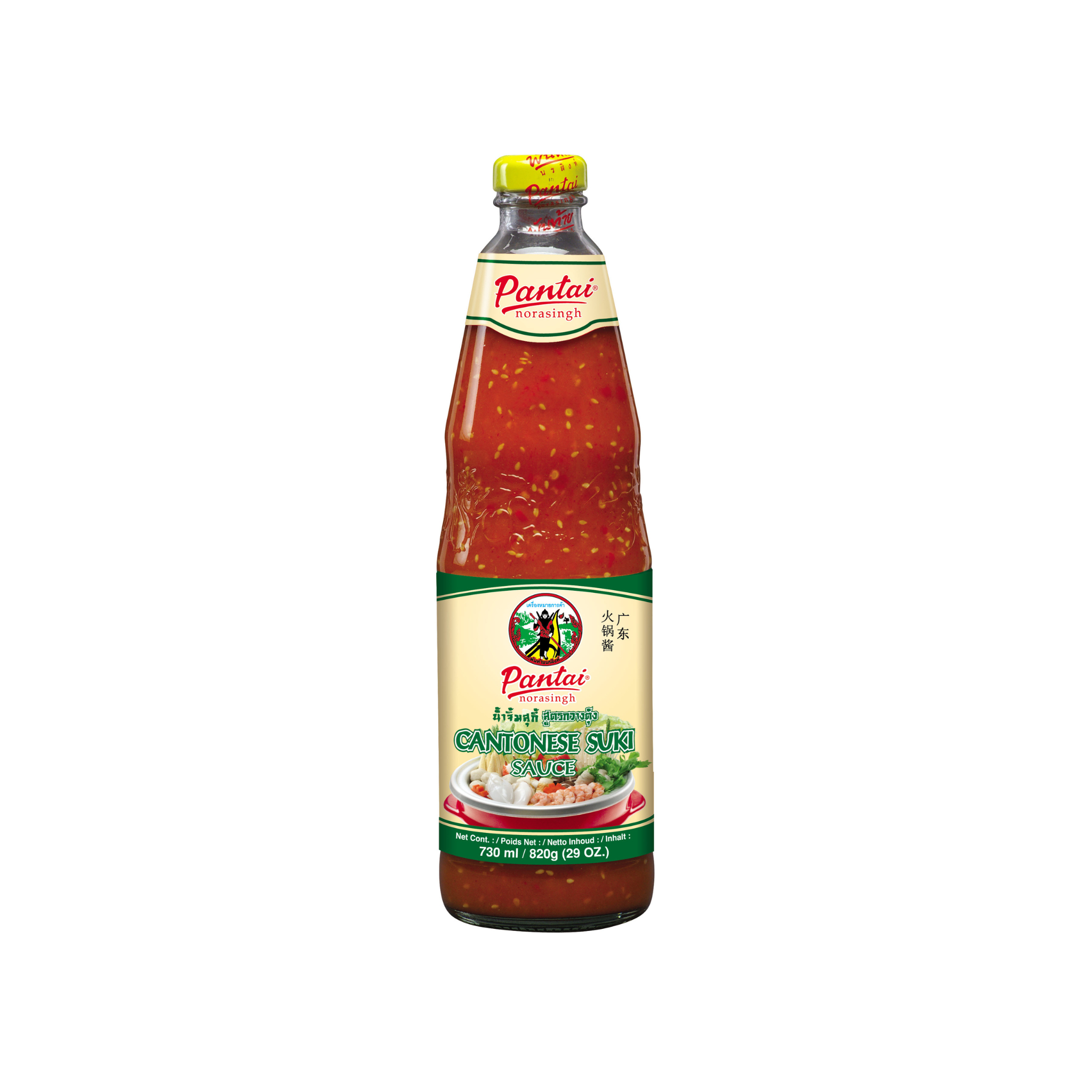 Pantai Norasingh Cantonese Suki Sauce 730 ml – kantonesisk dippingsauce i glasflaske fra Thailand