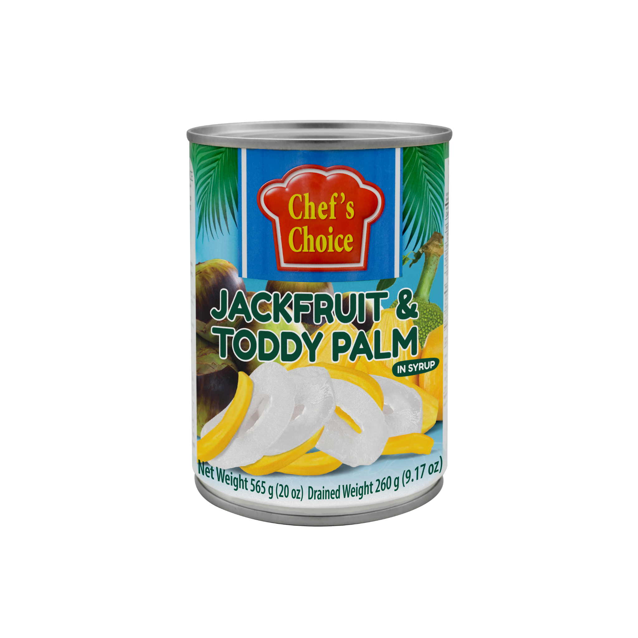Chef's Choice Jackfruit og Toddy Palm 565g – thai jackfrugt og palmefrugt i sirup til desserter