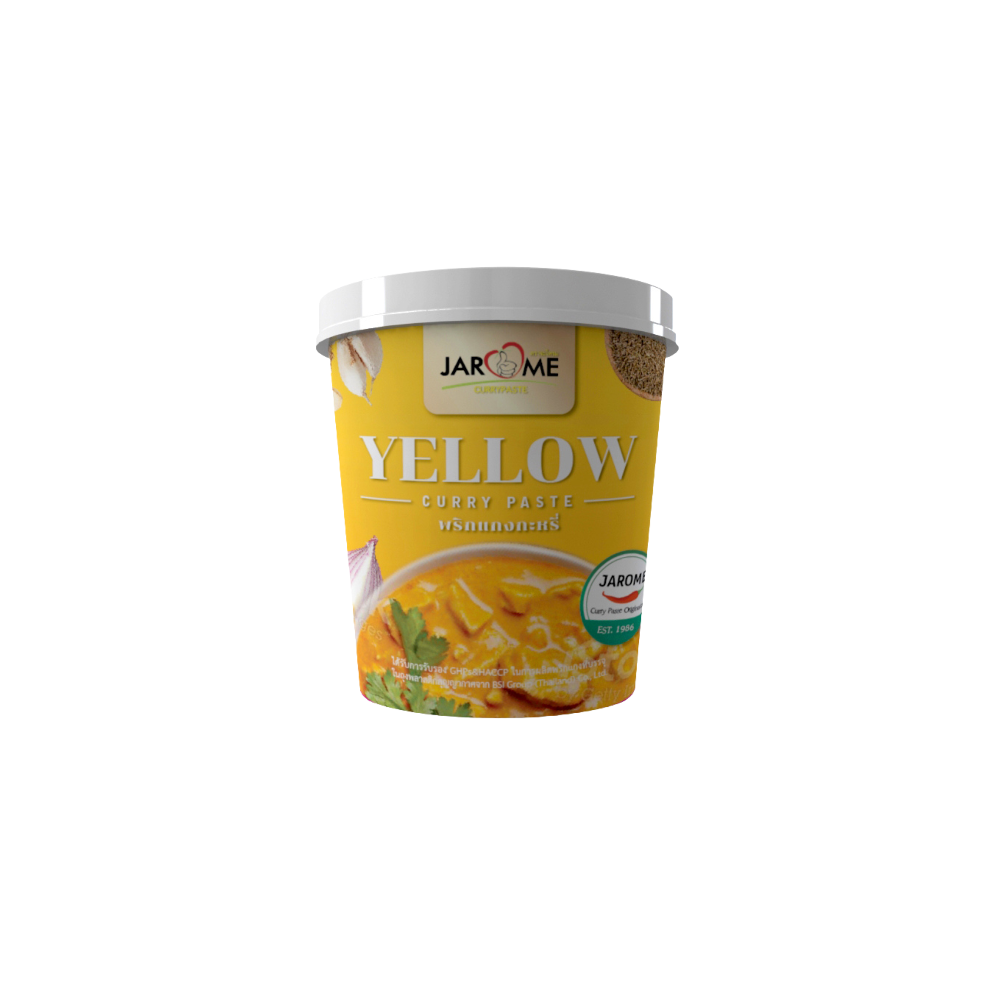 Jarome gul karrypasta 400 g – thailandsk yellow curry paste i gul bøtte