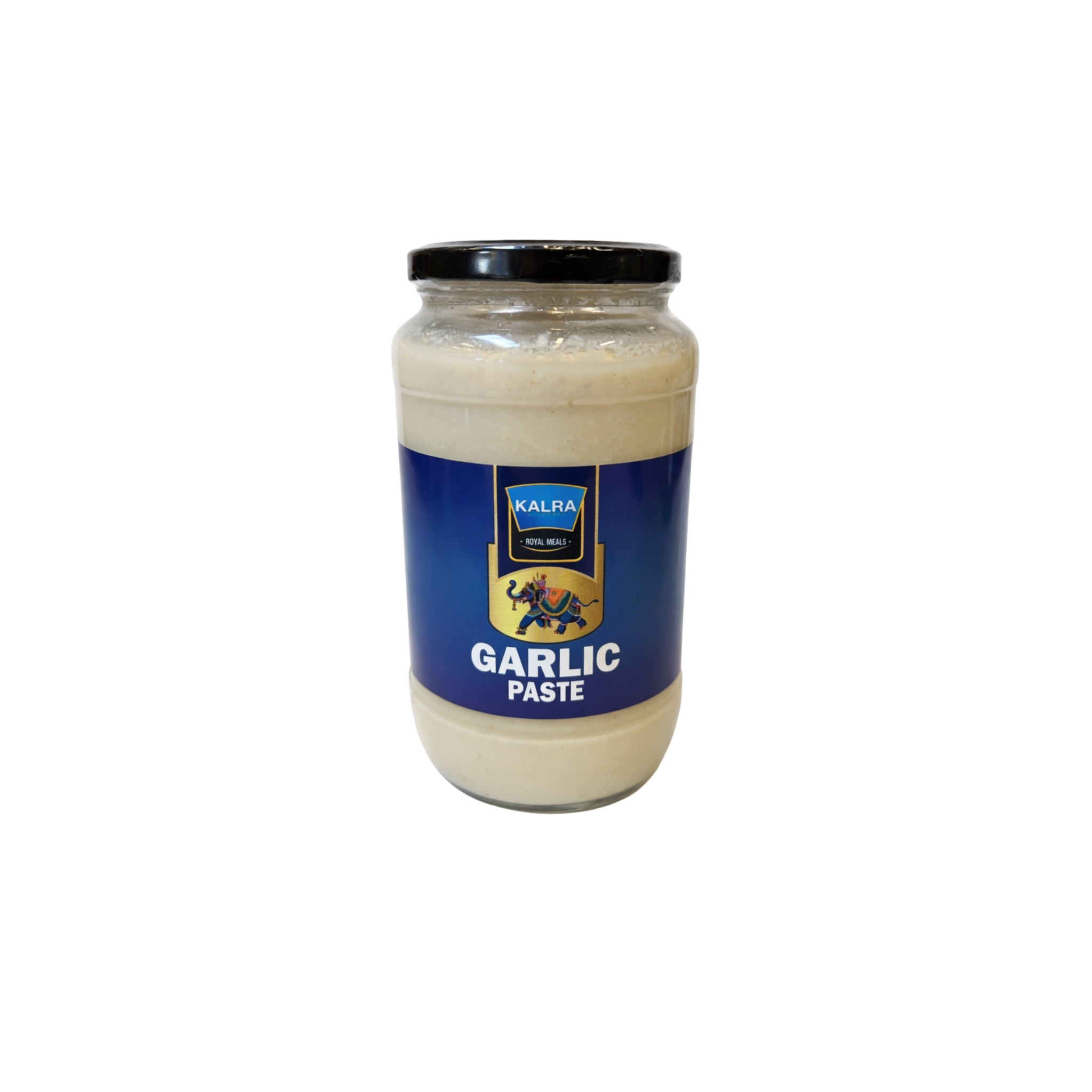 Kalra Royal Meals Garlic Paste 1kg – klar-til-brug hvidløgspasta i glasglas til indisk og asiatisk madlavning