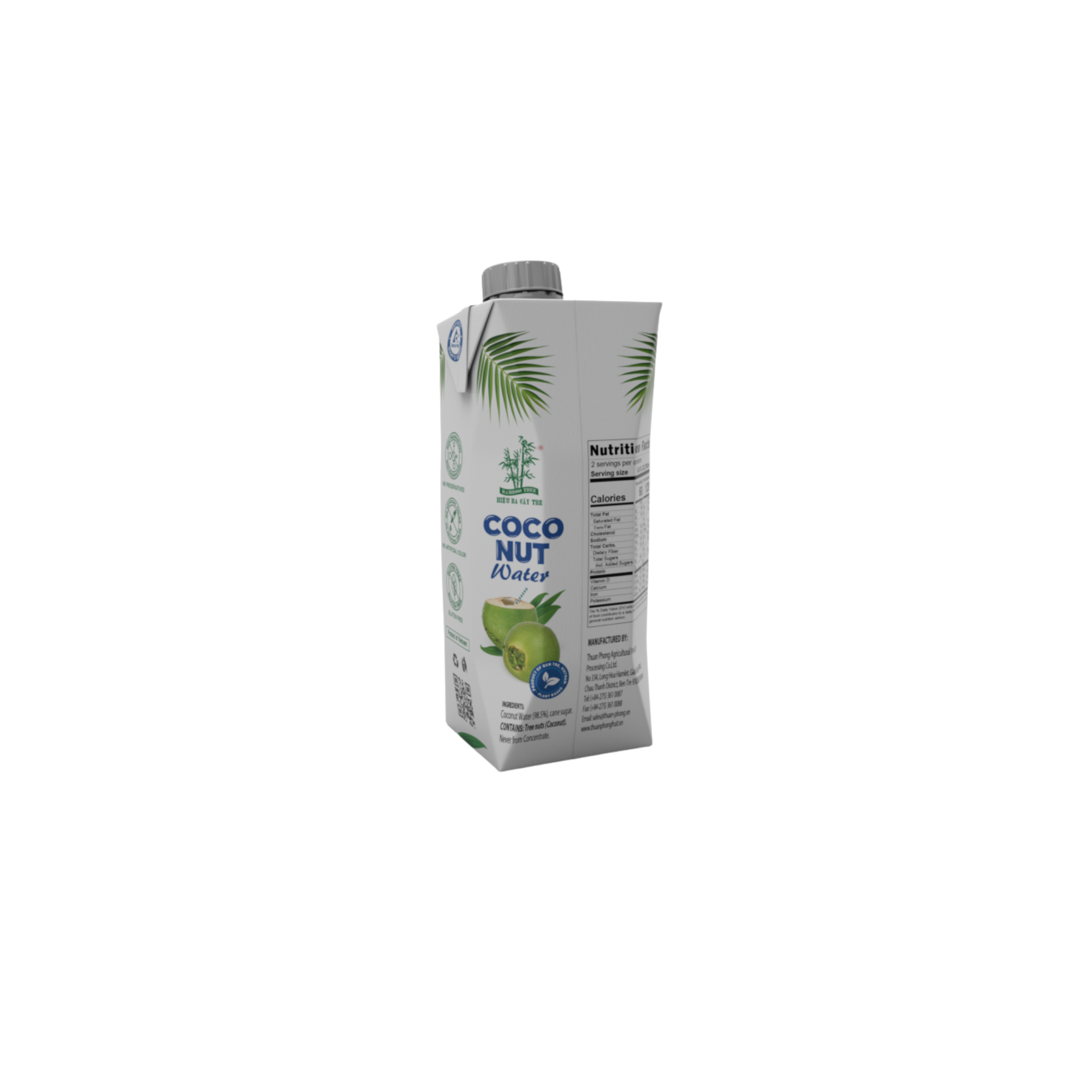 Bamboo Tree Kokosvand 500 ml – naturlig vietnamesisk kokosvand i Tetra Pak-karton