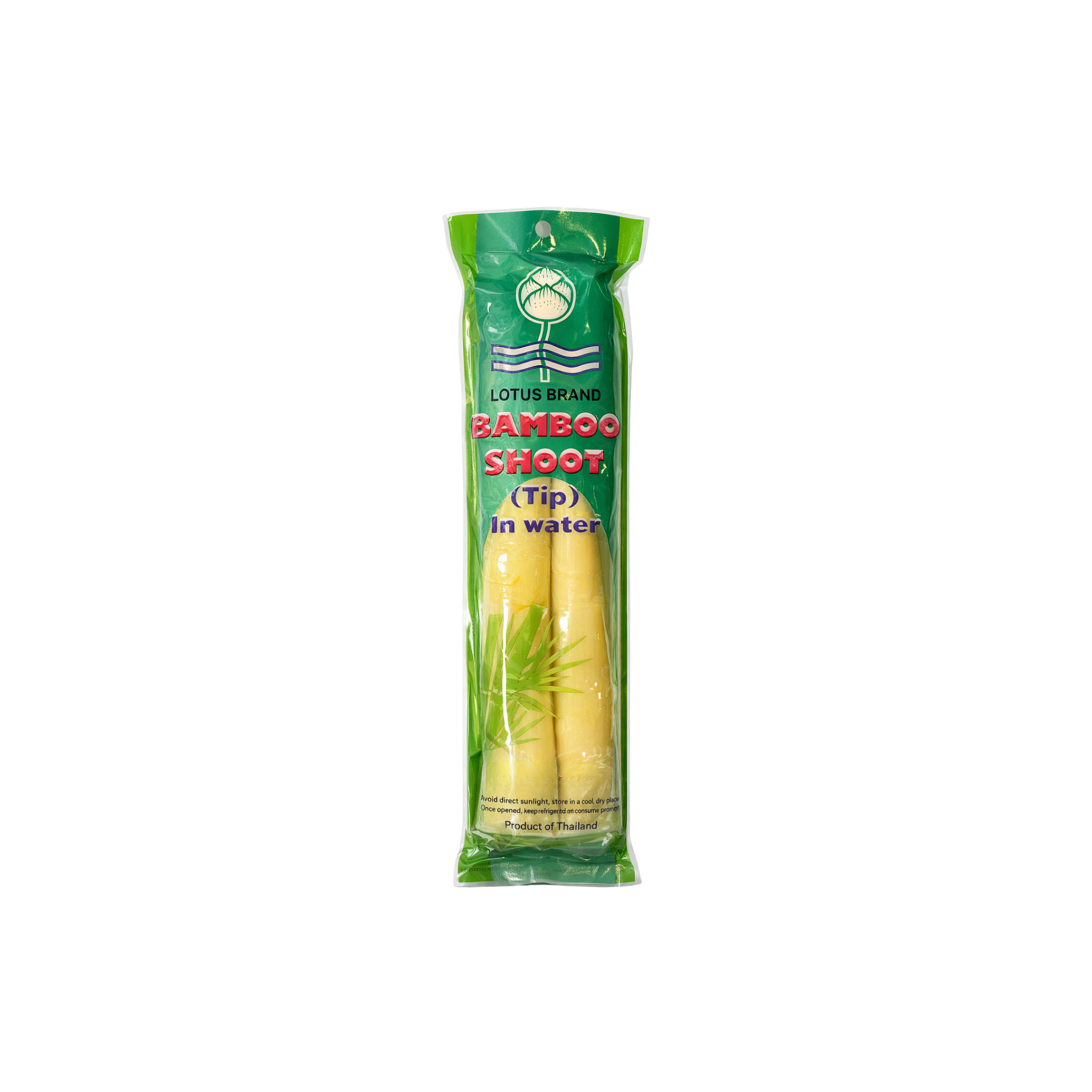 Lotus Brand Bambusskud Spidser i Vand 200 g – møre bambustips fra Thailand til wok, curry og supper