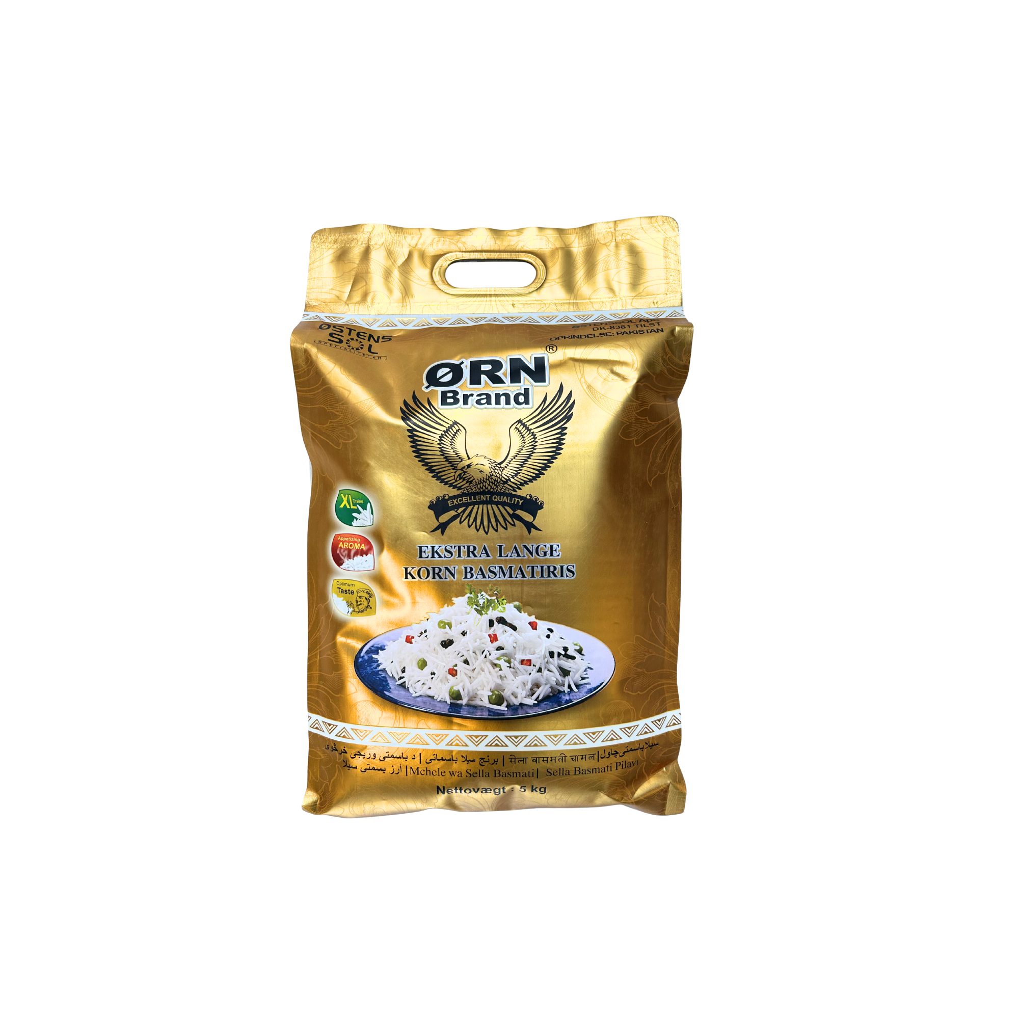 Ørn Brand Sella Basmatiris 5 kg – langtkornet ris til biryani og pilaf