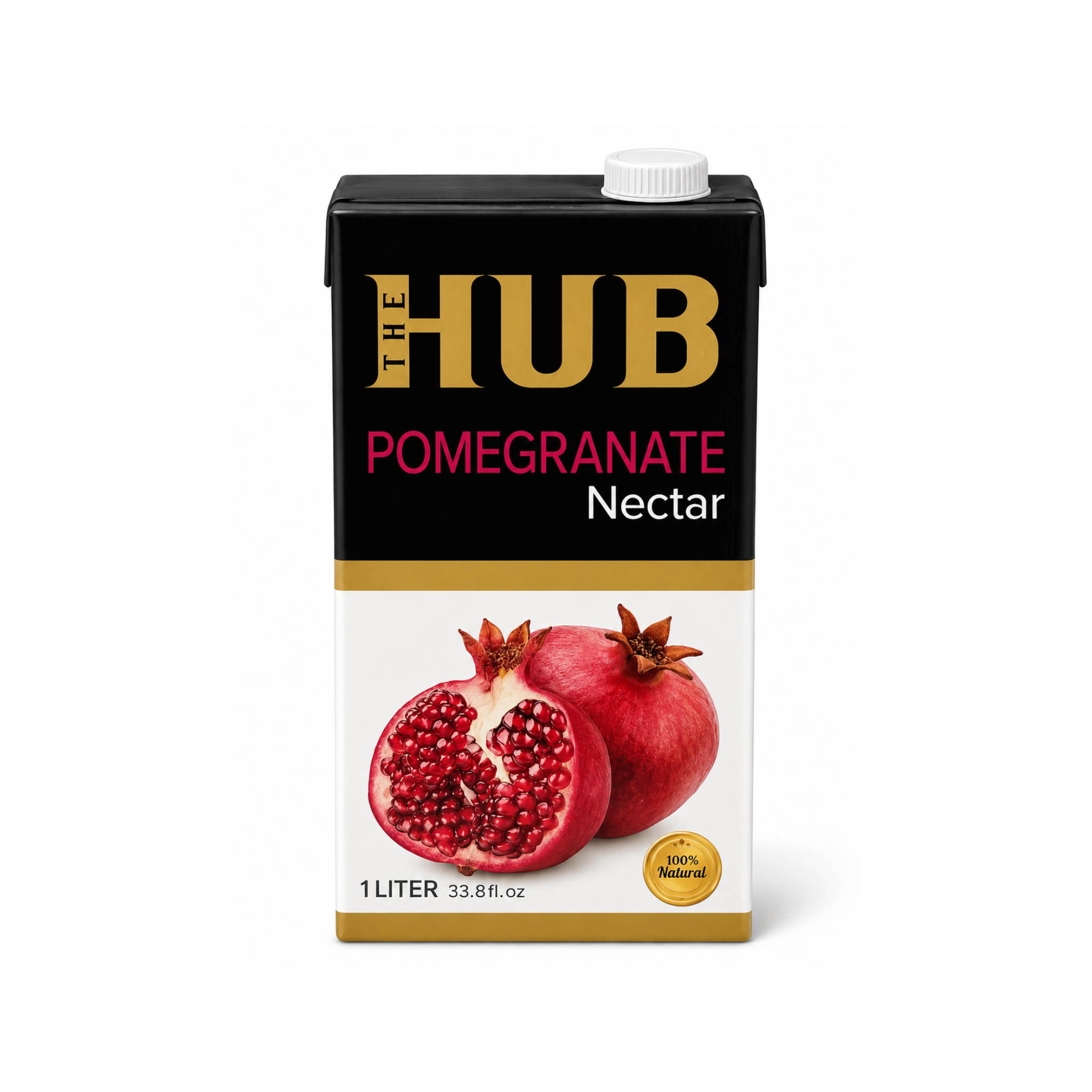The Hub Pomegranatnektar 1 L – egyptisk granatæblenektar i tetra pak