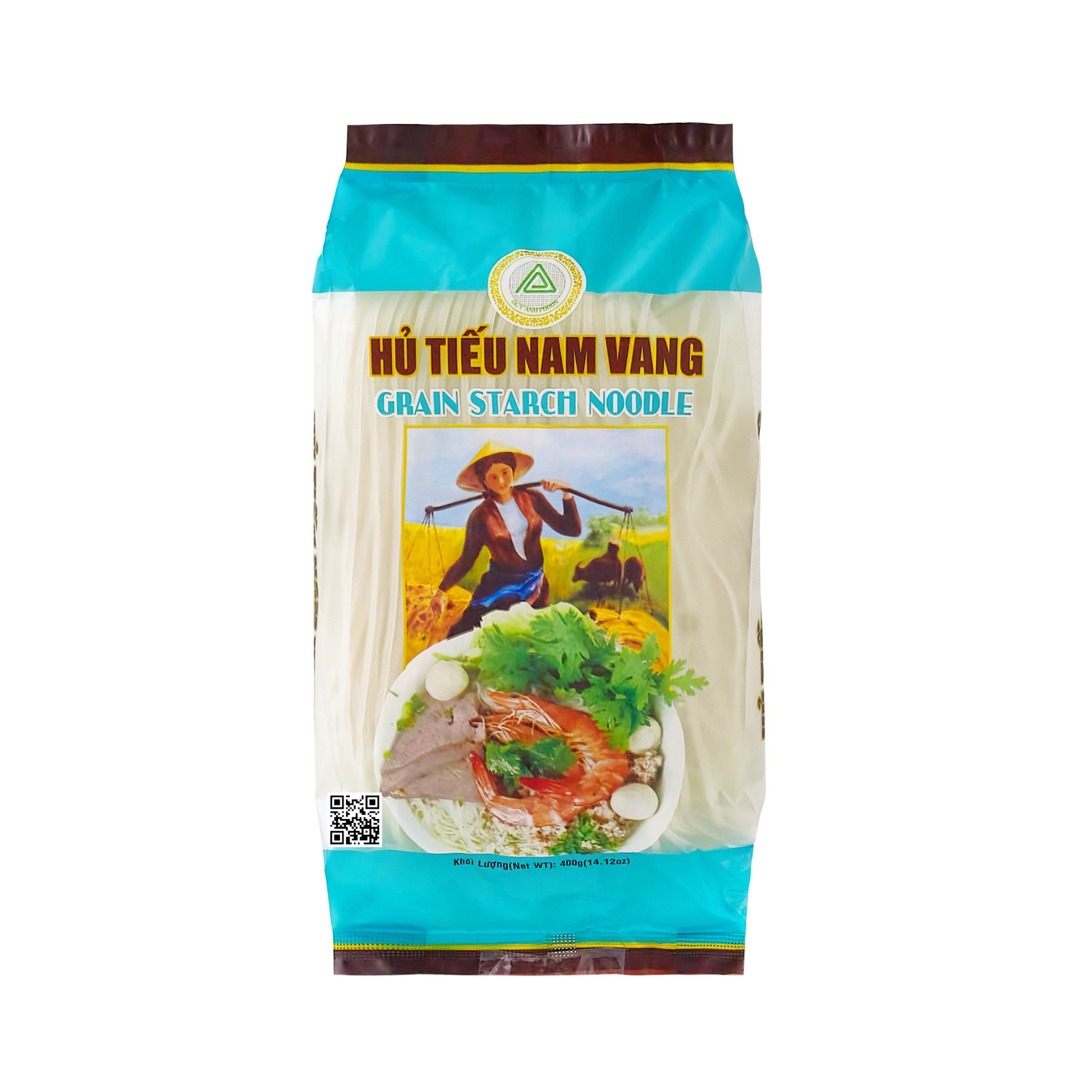 Duy Anh risnudler Hủ Tiếu Nam Vang 400 g – vietnamesiske risnudler i turkis pose
