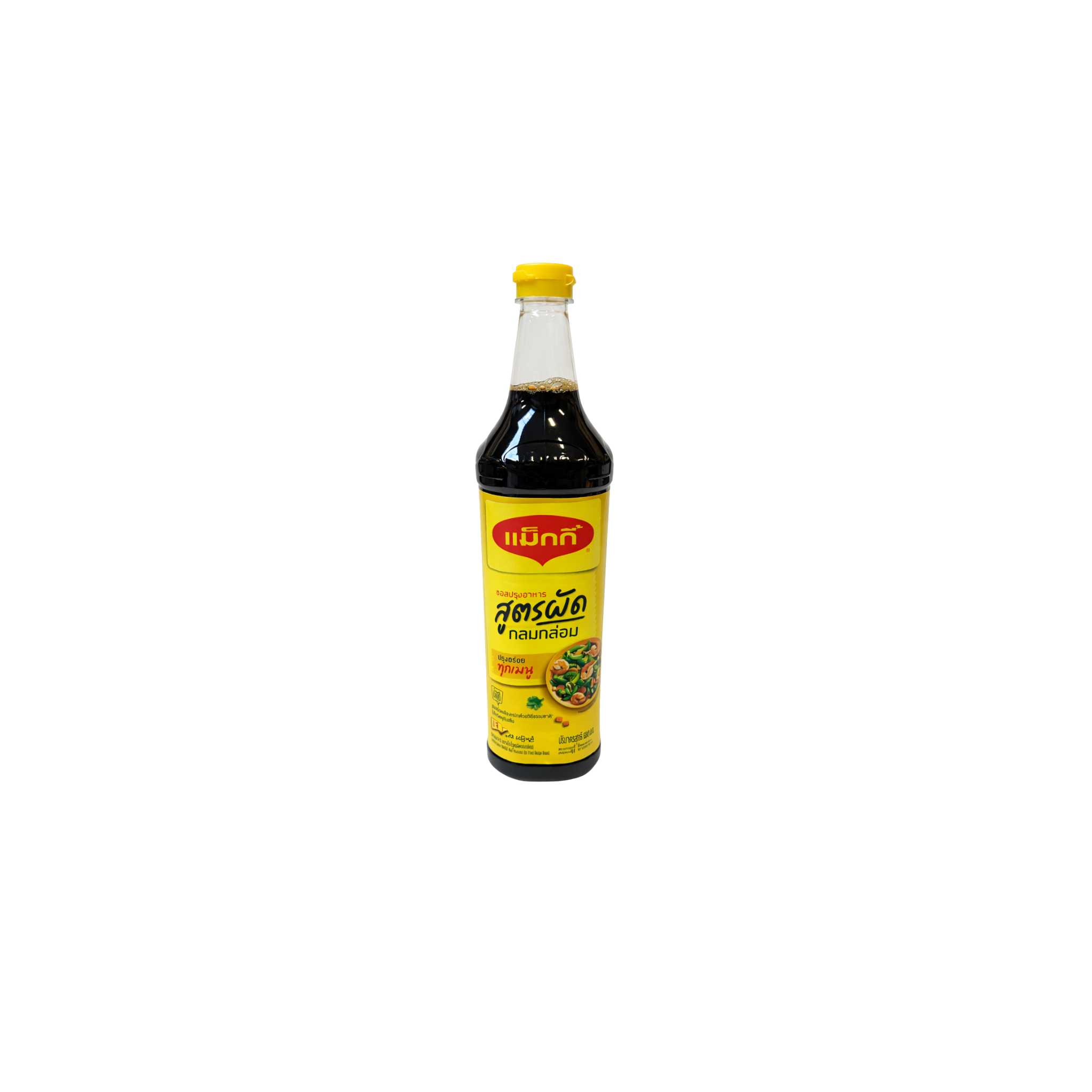 Maggi sojasauce 680 ml – thailandsk sojasauce i glasflaske med gul etiket