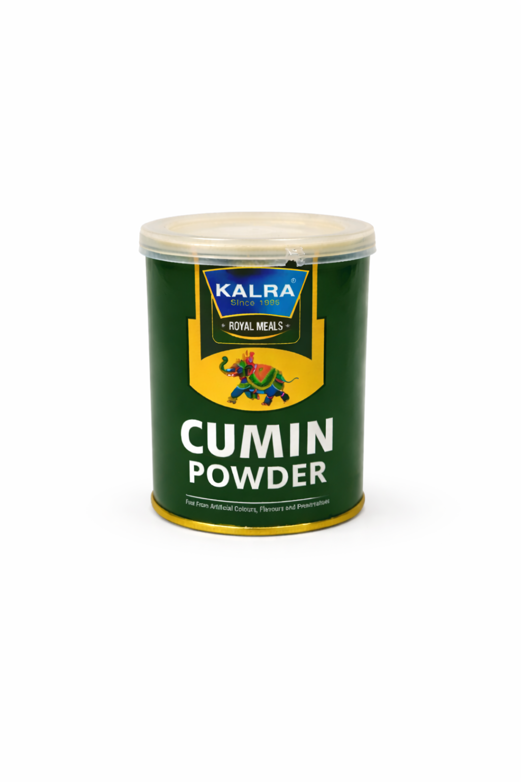 Kalra Cumin Powder spidskommen pulver 100 g – indisk krydderi i grøn metalldåse