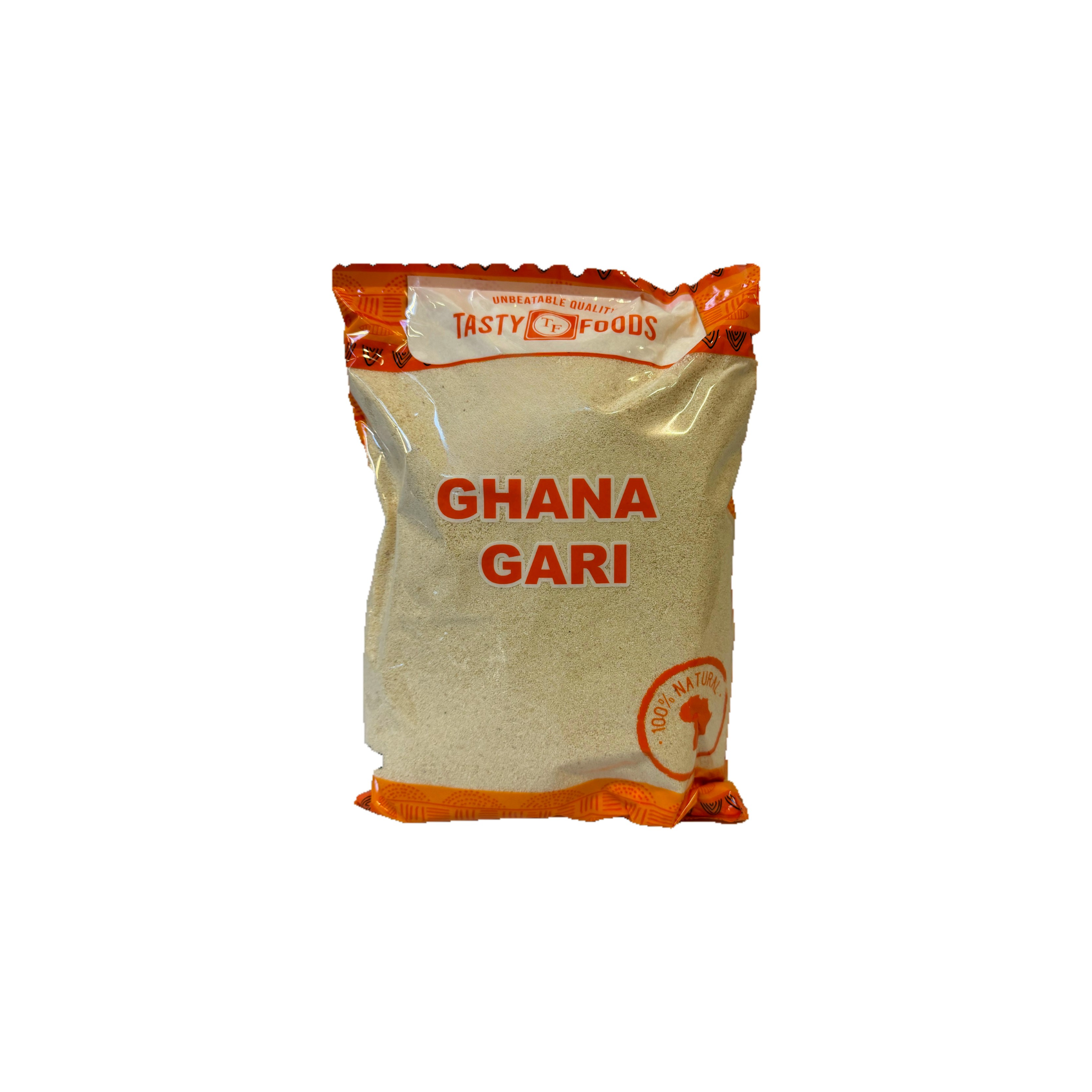 Tasty Foods Ghana Gari 2 kg pose - ægte ghanesisk cassavamel til eba og vestafrikanske retter